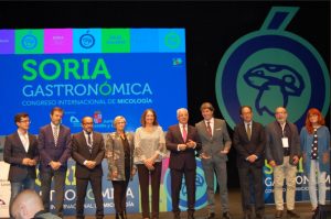 Authorities in the presentation of the VI Congress Soria Gastronómica