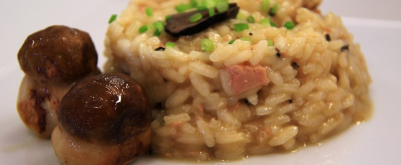 Risotto con boletus y trufa negra