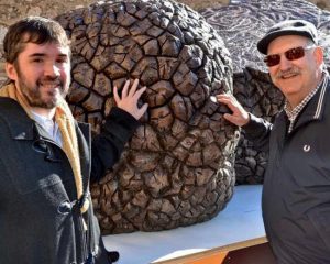 The chefs Pedro Subijana and Óscar García in the Soria´s truffle Fair in 2019.